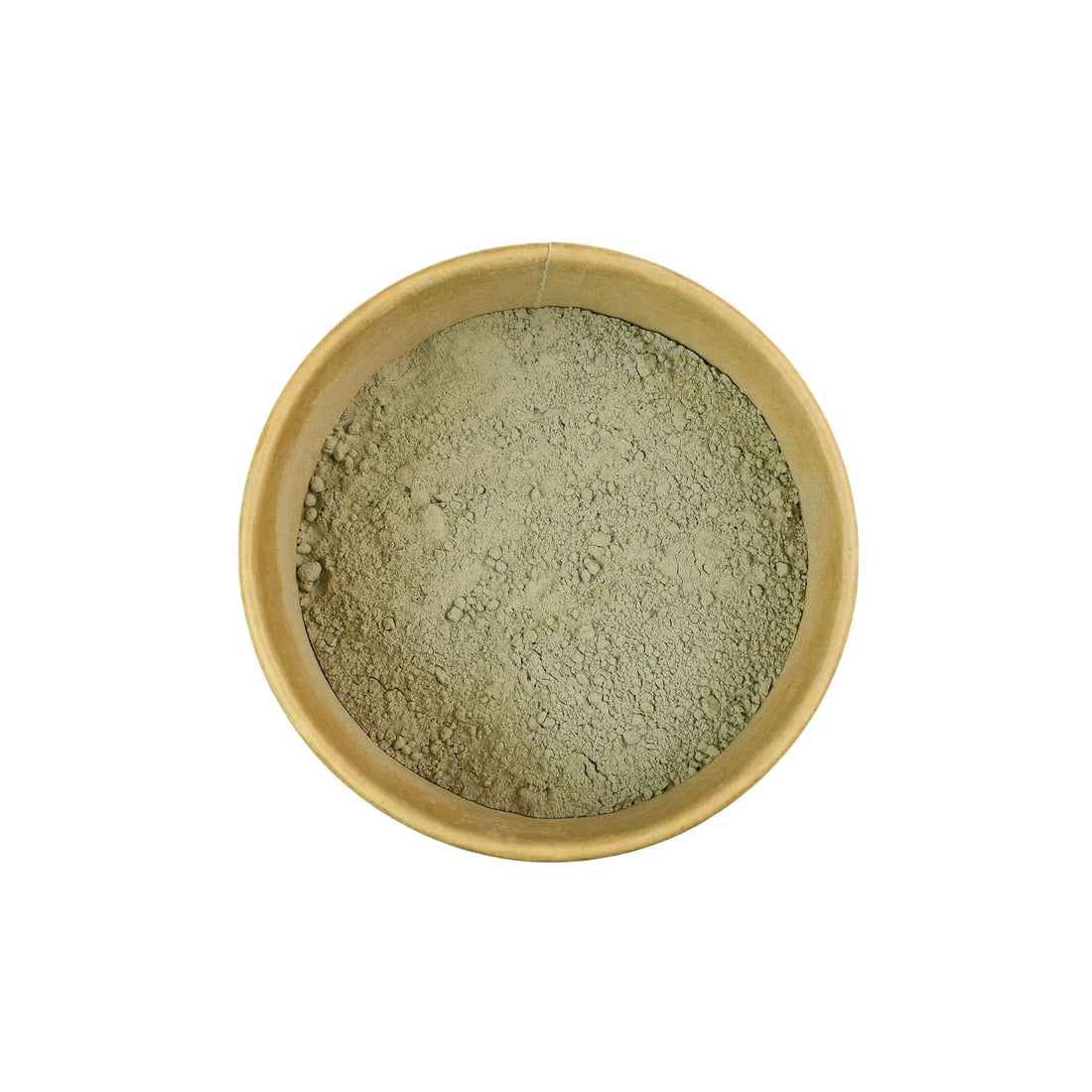 Kartonnen beker met groene klei zonder deksel