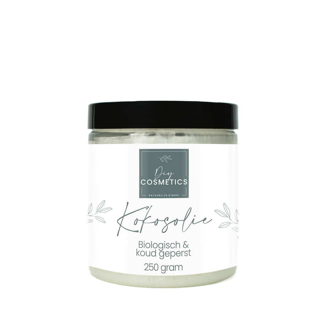 Pot met 250 gram Kokosolie, biologisch & koudgeperst