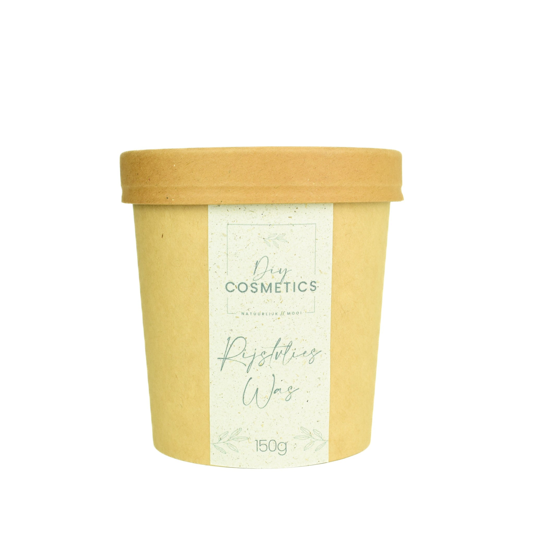 Kartonnen beker met Rijstvlieswas