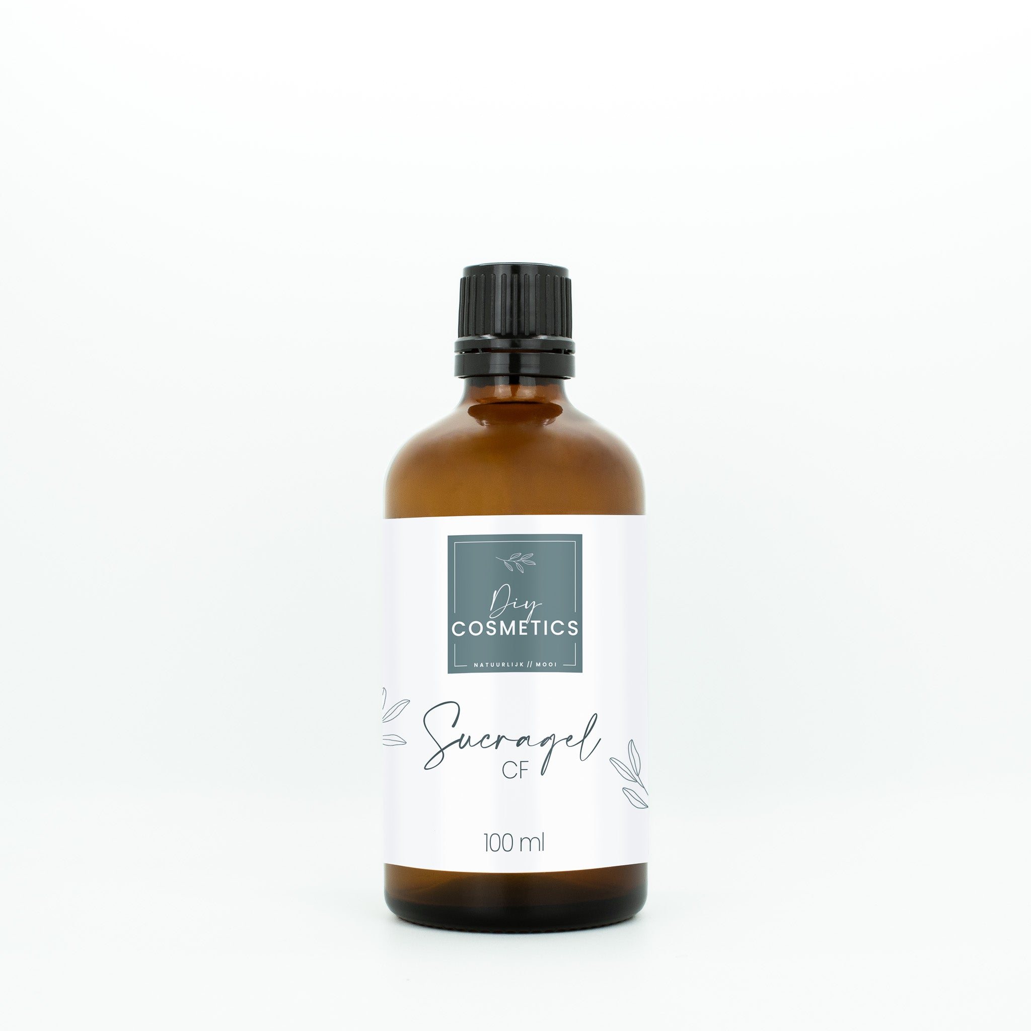 Amber glazen fles met 100ml Sucragel.