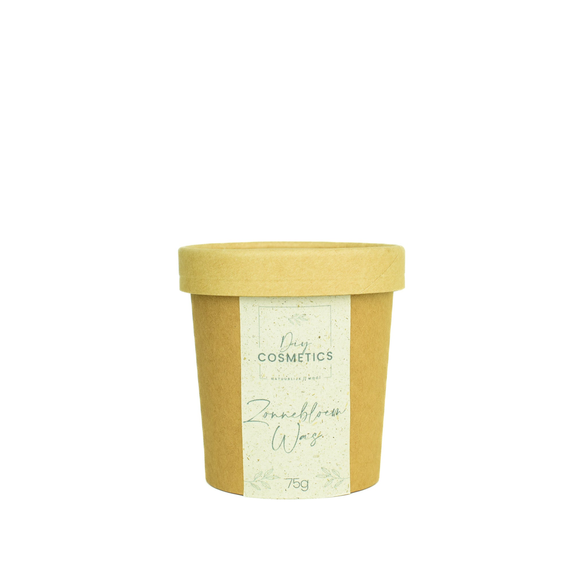 Kartonnen beker met zonnebloemwas