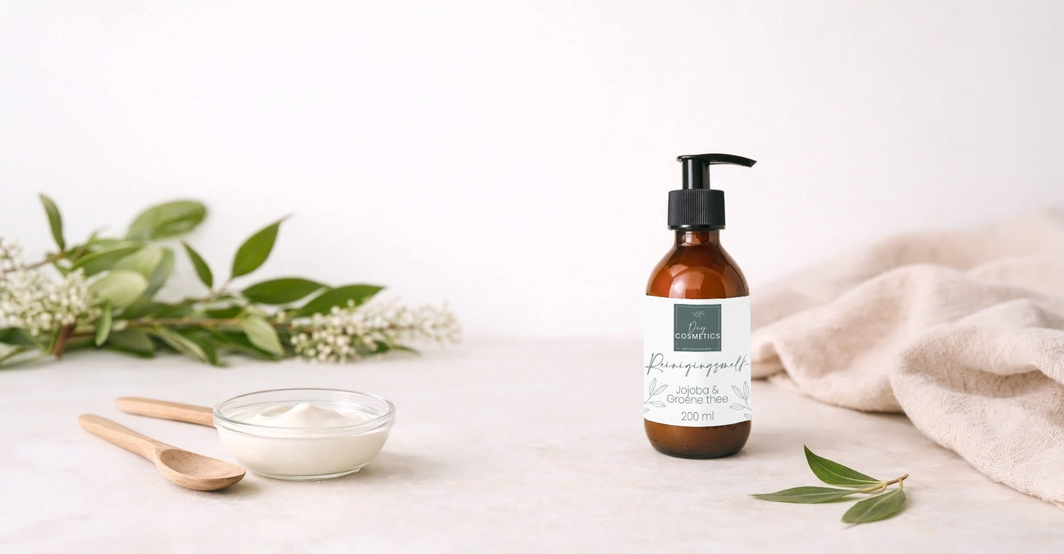 Foto zachte reinigingsmelk met jojoba & groene thee