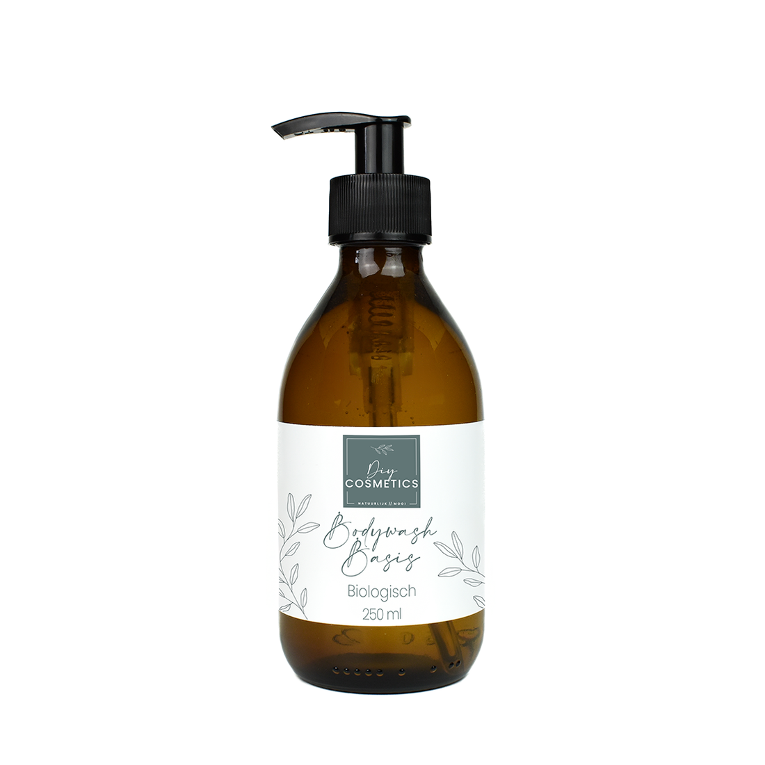 Bodywash biologisch in amber glazen fles 250ml