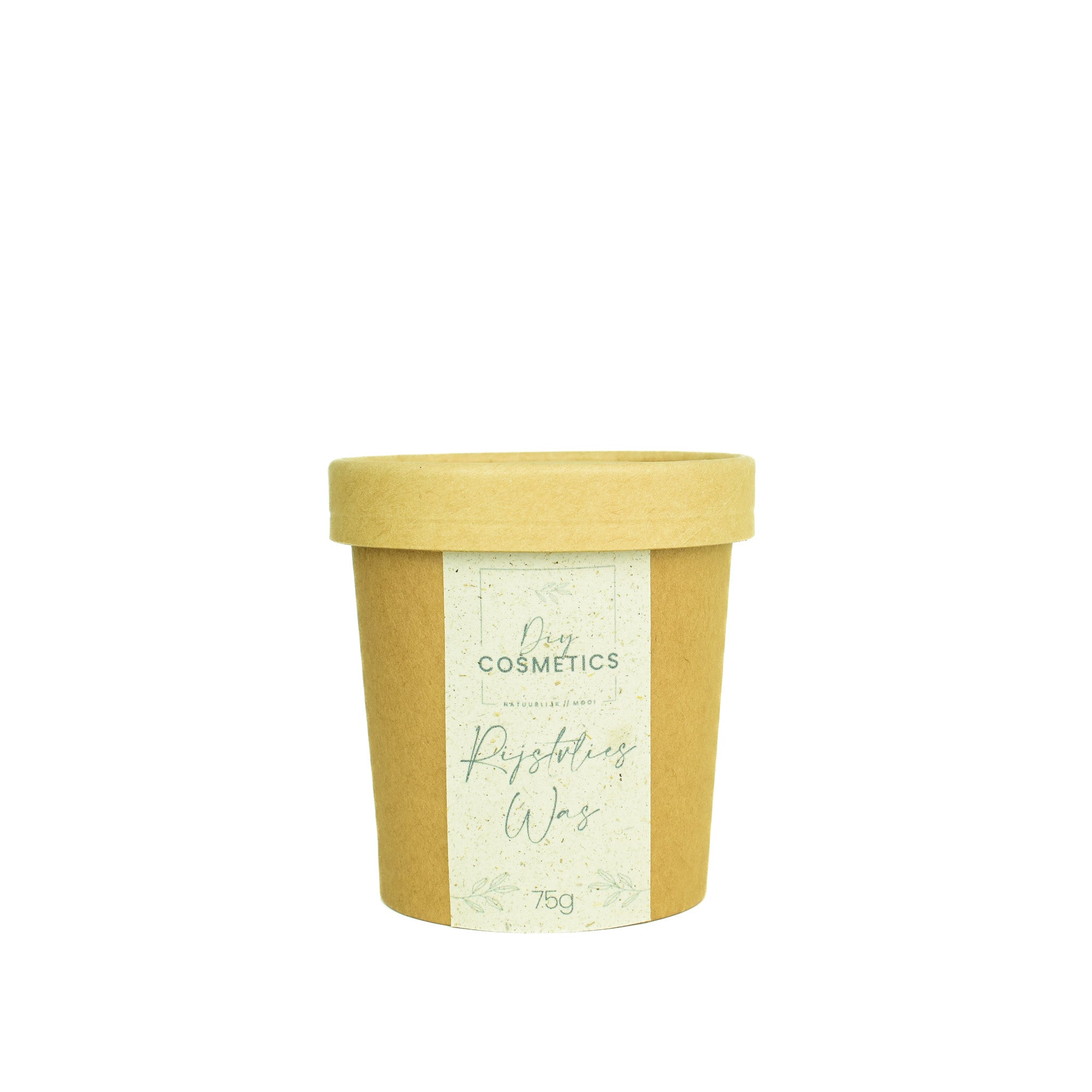 Kartonnen beker met rjistvlieswas