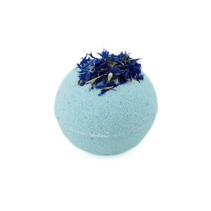 Blauwe bruisbal met korenbloem